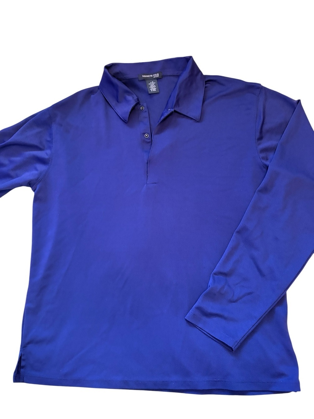 Kenneth Cole Men's Long Sleeve Navy Polo